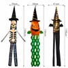 Ny 2022 Halloween Decoration Skeleton Ghost Frame Bat Pumpkin Horror Ghost Garden LED String Lights Haunted House Party Decorations