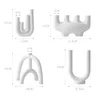 شموع شموع شمالية الشمال السيراميك مزهرية الشمعدان جوفاء زهرة وعاء المنزل الداخلية المنصية غرفة المعيشة أبيض الديكور سطح المكتب
