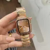 Stainless Steel Strap For Apple Watch Ultra 8 7 band 49mm 45mm 41mm Metal Watchband Bracelet for iWatch Series 3 4 5 6 SE 44mm 40mm 42mm 38mm Gold Diamond accessory