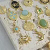 Pendanthalsband Trendtillbehör Metallhalsband för kvinnor Rostfritt stål DIY Natural Stone Dripping Oil Jewelry Gifts 2023 Sale