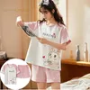 Damen-Nachtwäsche, Sommer-Frauen-Pyjamas, Cartoon-Pyjamas-Sets, Nachtwäsche, lässige Nachtwäsche, Pijama Mujer, Shorts, kurze Ärmel, M-2XL, Heimkleidungsset 230517