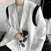 Мужские костюмы Мужской пиджак Мужской весна-осень Корейские топы на пуговицах с длинными рукавами Свободные цвета Повседневный блейзер Masculino Уличная одежда