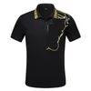 2023 Designer Streifen Poloshirt T-Shirts Schlange Polos Biene Blumen Herren High Street Fashion Pferd Polo Luxus T-Shirt.M-3XL0*9