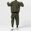 Männer Trainingsanzüge Zweiteiliges Set Männer Chinesischen Stil Tang Winter Dicke Baseball Uniform Baumwolle Jacke Plue Größe Vintage Lamm Wolle Mantel Hosen