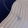 Collana di catene per le donne Dolci stelle Luna Collane Collo di tendenza femminile Ciondolo con strass di colore argento Regalo di festa per gli amanti della moda coreana