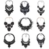 Chokers Black Stones stop stop Maxi Naszyjnik Kobiety Bohemian Retro Oświadczenie Big Choker Warstwa Naszyjniki Wisiorki Femme Modna biżuteria 230518