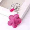 Schlüsselanhänger Schlüsselanhänger auf Tasche Mujer Blume Strass Quaste Schlüsselanhänger Tasche Handtasche Schlüsselanhänger Schlüsselanhänger Kleiner Anhänger Cooles Geschenk