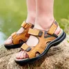 Äkta Cowhide Sandaler Sandalias Hombre Male Leather Suede Summerskor Slippare Outdoor Casual Sandals Men 230518 896