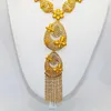 Halskette Ohrringe Set Conjuntos De Joias Etiacute;opes Africanas 24k Ouro Para Mulheres Presentes Casamento Dubai Noiva Colar Brincos