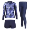 Women's Swimwear Fashion Swimsuit Full Body Diving Surfing Snorkeling Suit Split 3 Pieces Swim Rashguard Women Korean Shirt Pants Short