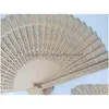 Party Favor Sandalwood Wooden Hand Fan Chinese Japanese Wood Scented Folding Fans Bridal Birthday Gift Drop Delivery Home Ga Dhy6R