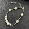 Bangle 2023 Fashion Women Pearls Steel Balls Spliciing Bracelet Women's Sexy Stainless Beads Jewelry