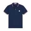 Moncleir shirts Designer Mens Basic Business PoloS T-shirt Fashion France Merk heren t-shirts geborduurde armbanden letter Badges Polo Shirt Designer T-shirt 380