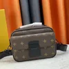 High quality Bag Mens Vintage Print Shoulder Bag Fashion Messenger Bag Mini Portable Crossbody Bag Temperament Card Bag #58489