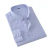 Camisas de vestido masculinas Plus Size Men Business Casual 7xl 8xl 9xl 10xl moda listrada outono manga longa