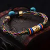 Chaîne LKO métal interrupteur chance perle huit brins de corde pour homme et femme Bracelet Style National Thai main 230518