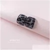Stud Qumeng Design Vintage Leopard Printed C Shape Acrylic Earrings 2021 Elegant Party Lady Trendy Jewelry Drop Delivery Dhspl