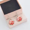 Baumelnde Ohrringe Damenmode Haken 12 Boho-Stil Blumen Glaskuppel Tropfen Für Mädchen Blume Earbob Damen Sommer Schmuck Geschenke