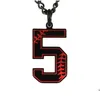 Pendant Necklaces Stainless Steel Black Sier Baseball Number 09 Necklace For Men Inspiration Fashion Charm Jewelry Gift Drop Deliver Dhidj