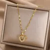 Collares con colgantes de corazón de esmalte delicado para mujer, collares de gota de amor de Color dorado, negro y rojo, joyería de moda envo gratis ofertas