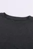T-shirt girocollo in misto cotone grigio scuro 2023 Hot New L8Iy #