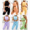 Active Sets Yoga Outfits Seamless Yoga Set Two Piece Sport Set Women Leggings Sports Bra Gym Clothing Sport Suit Fitness Workout Outfit Women Tracksuit 230519