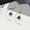 Charm lats koreanska mode droppörhängen trend halvcirkelformad blå pärla legering örhängen för kvinnor 2020 smycken gåvor oorbellen aa230518