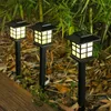 1pc Outdoor Solar Powered Lamp Garden Light Lantern Waterproof Landscape Lighting For Pathway Patio Yard Lawn Decoration