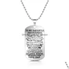 Pendant Necklaces To My Son Daughter I Want You Believe Love Dad Mom Family Necklace Stainless Steel Jewelry Drop Delivery Pe Dhgarden Dhyg2