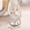 Pendant Necklaces Huitan Chic Heart Necklace With CZ Big And Small Elephants Anniversary Party Fashion Jewelry Mother's Day Gift