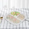Bowls Diet Plate Snack Tray Kids Stainless Steel Plates Toddler Cutlery Set Students Dishes Canteen Lunch Compartment Dinnerware