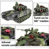 ElectricRC Car 33 cm Super RC Tank Crosscountry Tracked Pilot Control Pojazd Charger Battle Boy Toys for Boys Children Prezent 230518