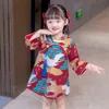 Robes de fille bébé Qipao robe en dentelle pour les filles printemps automne chinois Cheongsam tenues enfant en bas âge vêtements pour bébés enfant filles année porter robe 230519