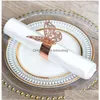 Napkin Rings 50 stks Laser Cut Butterfly Holder voor diners Tafels Everyday Anniverse Ray Party Decor Drop Delivery Home Garden DhKom