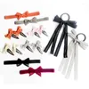 Accessori per capelli Geebro Fashion Lace Bow Scrunchies Nastro per donne Elastico Band Girls Forcine Cravatte