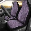 Auto -stoelbekleding Purple Luipard Skin Set Animal Print Universal Fit voor emmerstoelen in auto's en SUVS African Safari Jungle