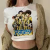 Kvinnors T -skjortor Ao Ashi Trashy 2000 -tals Fairy Grunge Crop Top Woman Söta 90 -talets vintage kläder