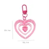 New Cute Hollow Heart Keychain Multicoloured Love Acrylic Keyring for Girls Headphone Case Bag Ornament Creative Gifts Key Chains