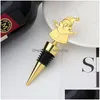 Kerstdecoraties zink Alloy Wine Bottle Stoppers Keuken Bar Santa Bird -vormige decoratieve accessoires Drop levering Huis tuin Dhv8l