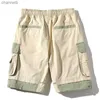 S 2023 Summer Nowi mężczyźni 100% bawełniany luźne ulicy Bermuda Mężczyzna modny hip hop spodnie odzieży harajuku cargo shortl230519