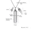 Hanger kettingen cilindergeheim mes flacon crematie as urn ketting in roestvrijstalen voorraad media- en kristal bengelen druppel d dhvkd