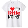 Family Outfits Shirt Sisters Shirt Suit 2 I Love My Big Brother Little Brother Shirt Baby Shower Gift G220519