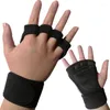 Bilek Destek Erkekler ve Kadınlar Yarım parmak dalış eldivenleri sert çekme koruyucusu havalandırma Halter Kısa Açık Hava Oyunları