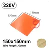 Carpets 12V/220V Silicone Rubber Heating Pad Square Electric Heat Mat Plate Flexible Waterproof 3D Printer Glue Sticker Adhesive