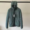 cp company Hombre Aternovientos Chaqueta Glassas Otoño e Invierno Espesor de felpa Largo Cortavientos Chaquetas Larga Sección Larga Capa Compuesto Peluche