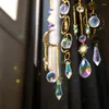 Garden Decorations Brass Suncatcher Crystal Lighting Pendant Light And Shadow Wind Chime Sun Catcher Prism Ball Decoration