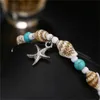 Tobilleras New Shell Beads Starfish Tobilleras para mujer Playa Tobillera Pierna Pulsera Hecha a mano Bohemia Pie Cadena Boho Joyería Sandalias Regalo G220519