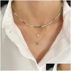 Collane con ciondolo Arrivato Iced Out Bling 5A Cubic Zirconia Ranbow Cz Collana girocollo da tennis per bella ragazza Moda donna Dr Dhvej