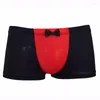 Mutande Uomo sexy Plus Size Seta di ghiaccio lucido Tie Boxer U Custodia convessa Transparen Vedere attraverso biancheria intima traspirante Abbigliamento gay F11