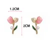 Charm French Light Luxury Cute Tulip Flower Pearl Stud Earrings For Women Korean Zircon Exquisite Earring Party Christmas Jewelry Gift AA230518